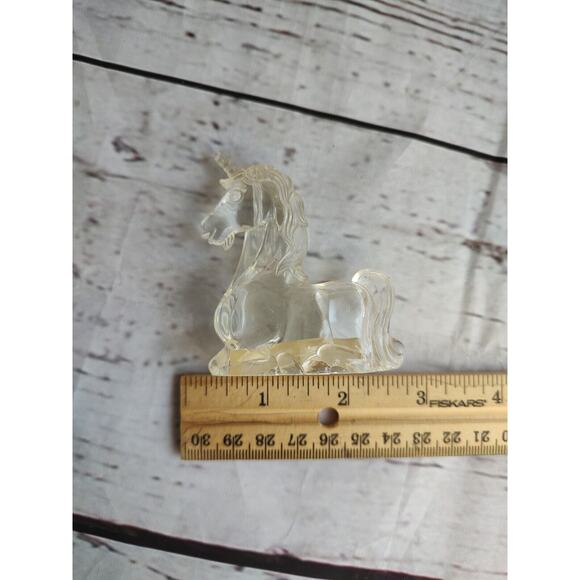 Clear Rare Vintage Unicorn Salt & Pepper Shakers Taiwan Kohara ONLY ONE - Picture 5 of 5